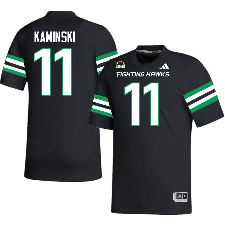 North Dakota Fighting Hawks #11 Jerry Kaminski College Football Jerseys,Uniforms-Black